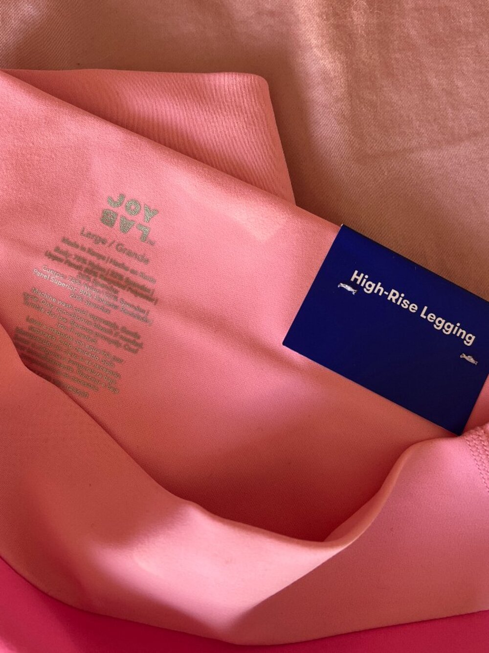 JoyLab High-Rise Colorblock Pink Workout Set - Picture 6 of 8
